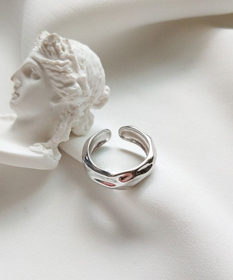 mb-ring2-02034 SV925 ハンマードデザインリング シルバー925 | L