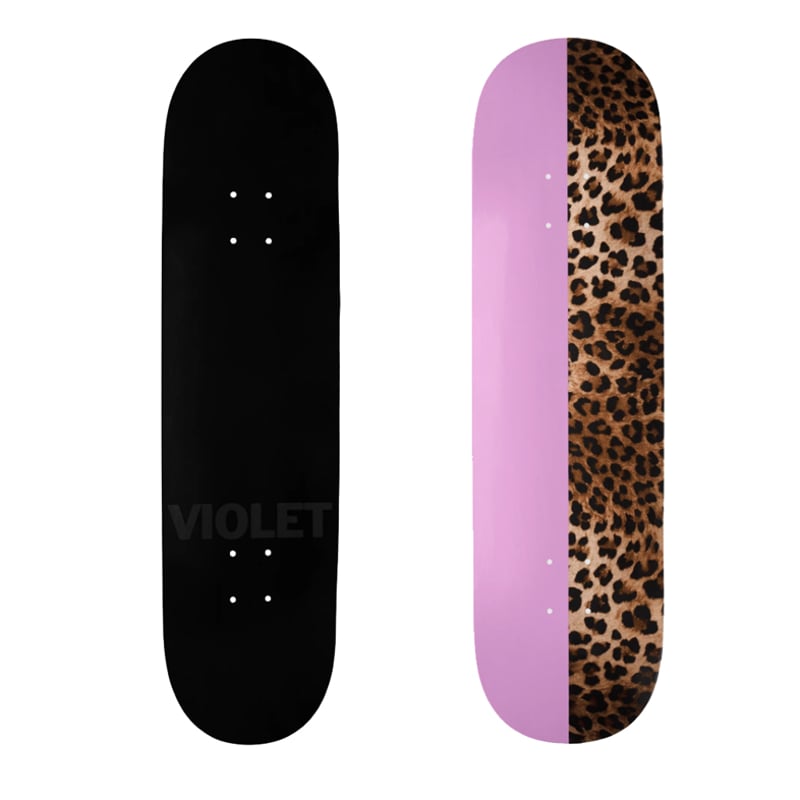 VIOLET LEOPARD DECK (8 x 31.7inch, 8.25 x 31.8﻿