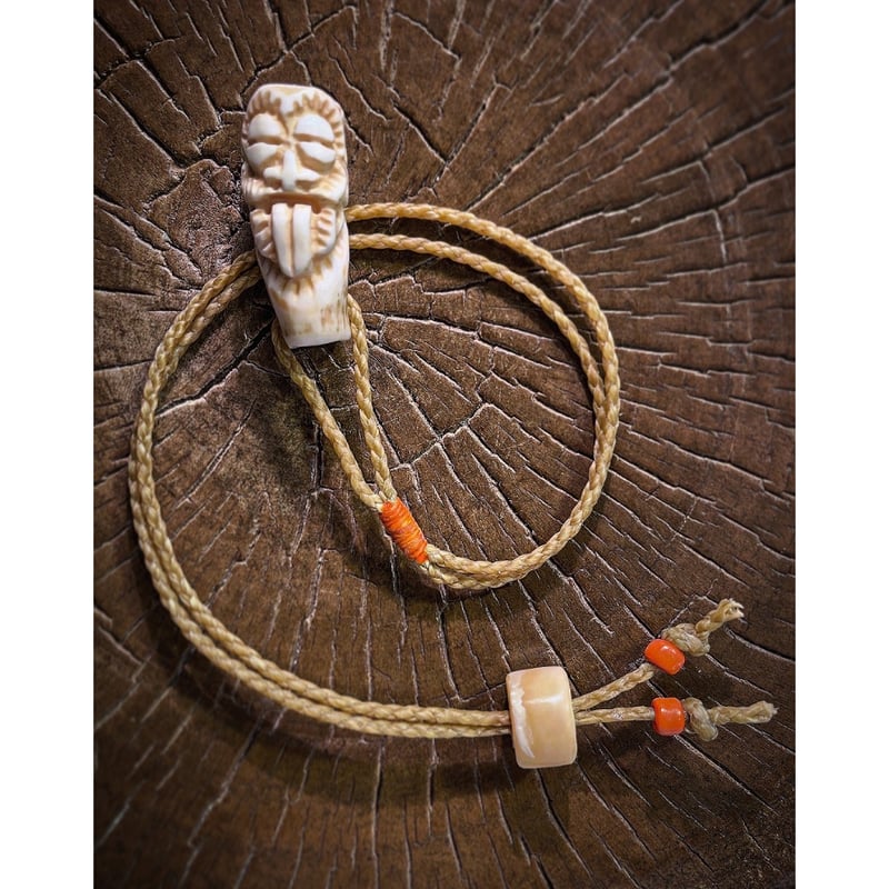 ボーンカービング鯨歯TIKI WL-367 | Ocean's Bone Carvings