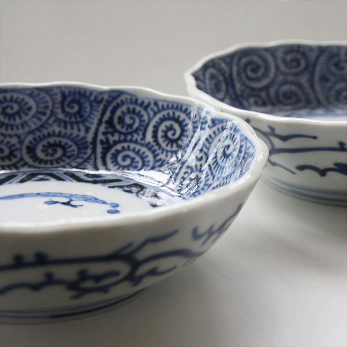 染付 便器 陶器 明治 白抜蛸唐草 古伊万里 染付 便器 陶器 明治 白抜蛸