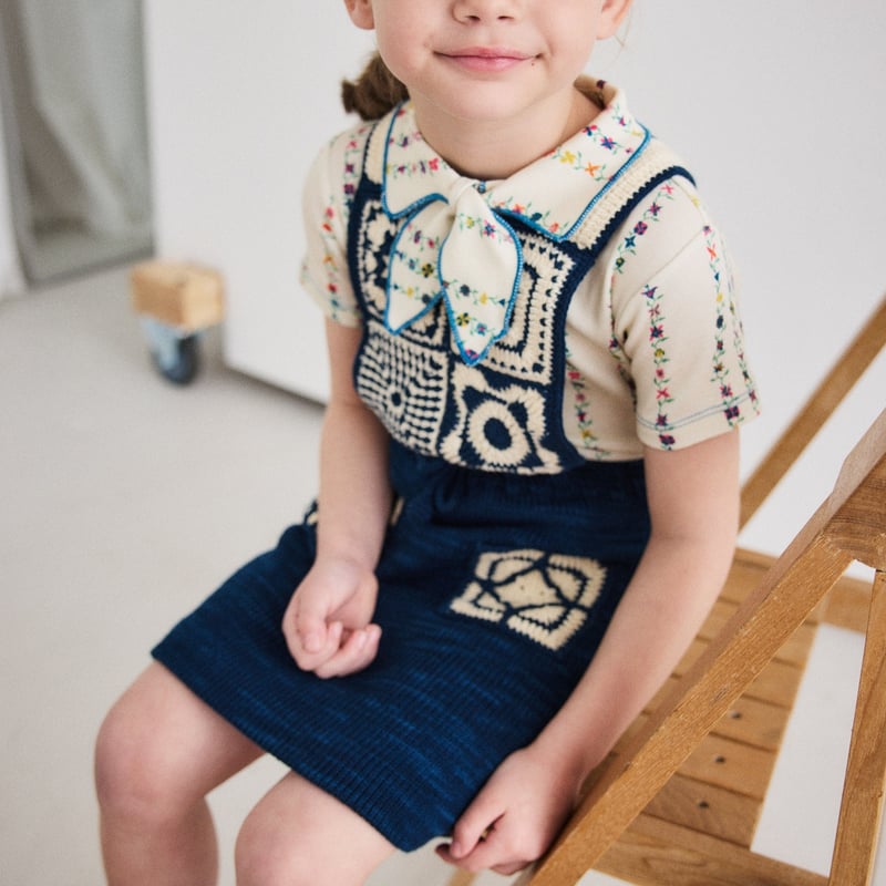 Misha&Puff】Crochet Afghan Pinafore/ Celestial