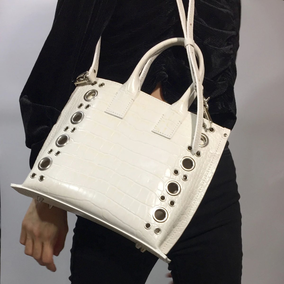 Eyelet Tote Bag - 2way【White】 | HARTZZ