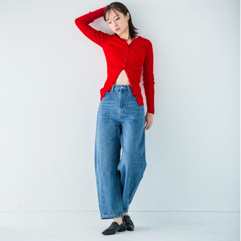 コクーンデニムパンツ | modenoble