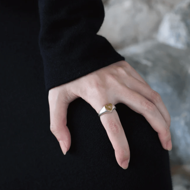 TEN. テン “ハートシグネットリング” | t / wo