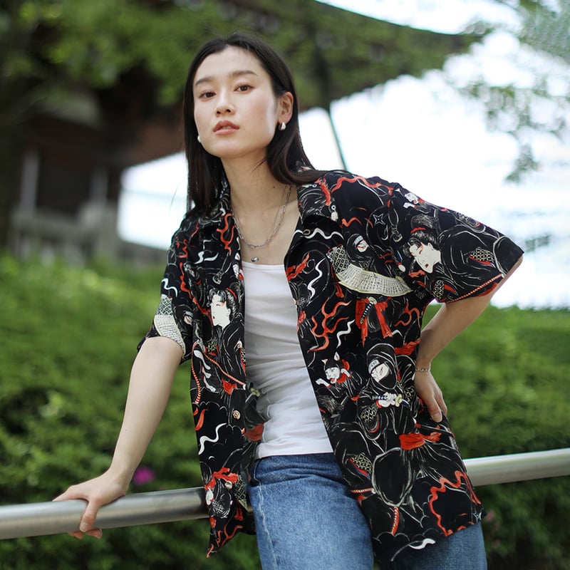 伊賀くみひもアロハシャツ 忍者（半袖）/IGA KUMIHIMO ALOHA-SH NINJA