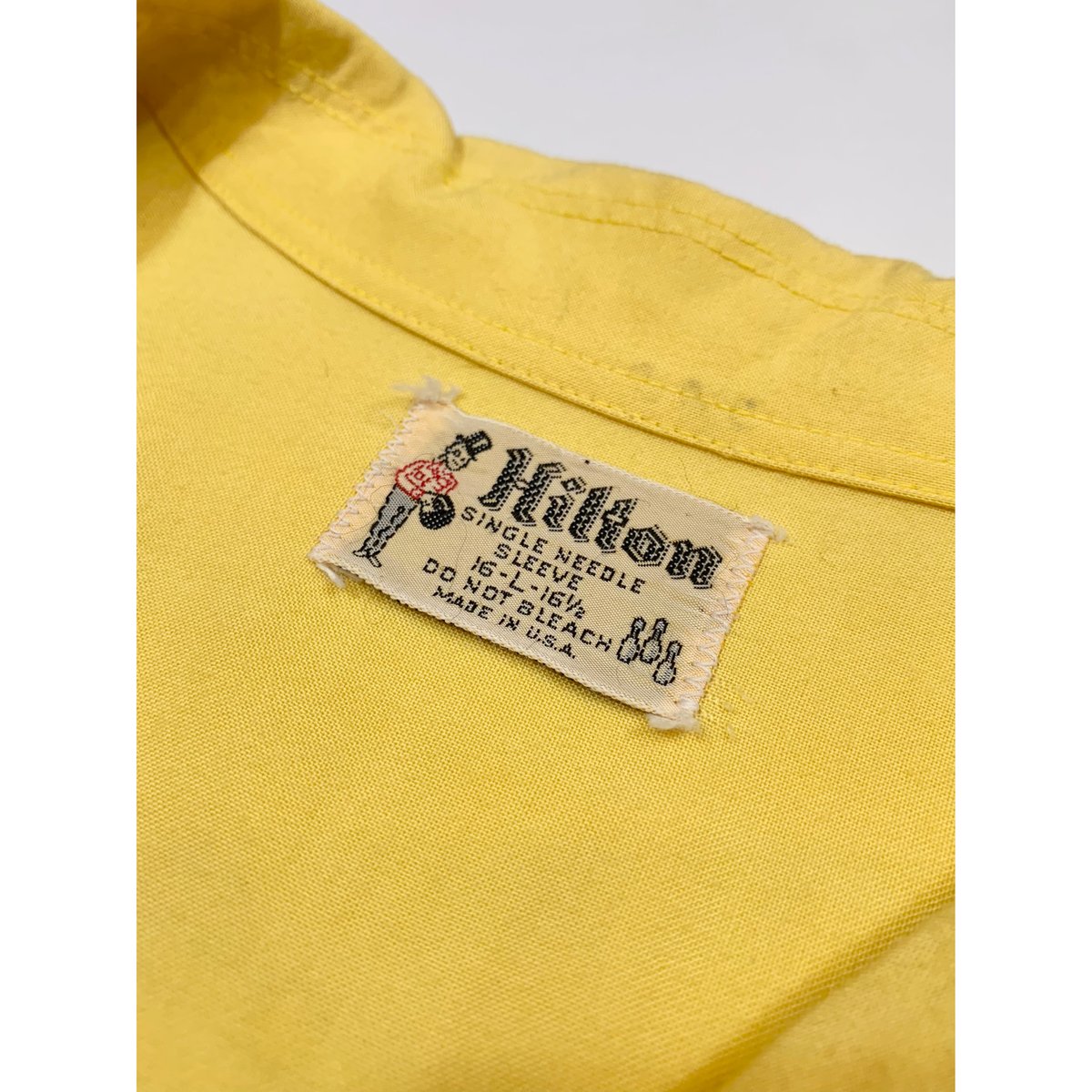 60s Hilton BOWLING SHIRT MADE IN USA 🇺🇸 Size L