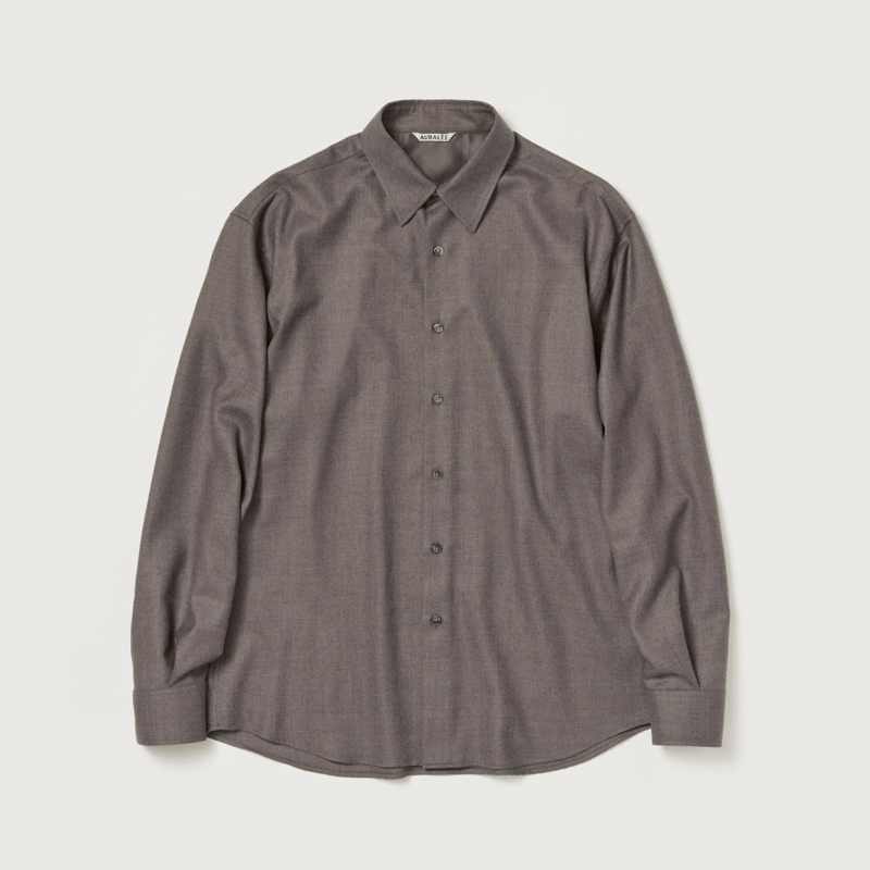 AURALEE SUPER LIGHT WOOL SHIRT | Less Higashikawa