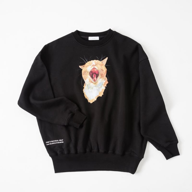 Neko Sweat(Akubi)-ブラック | harapeco Store