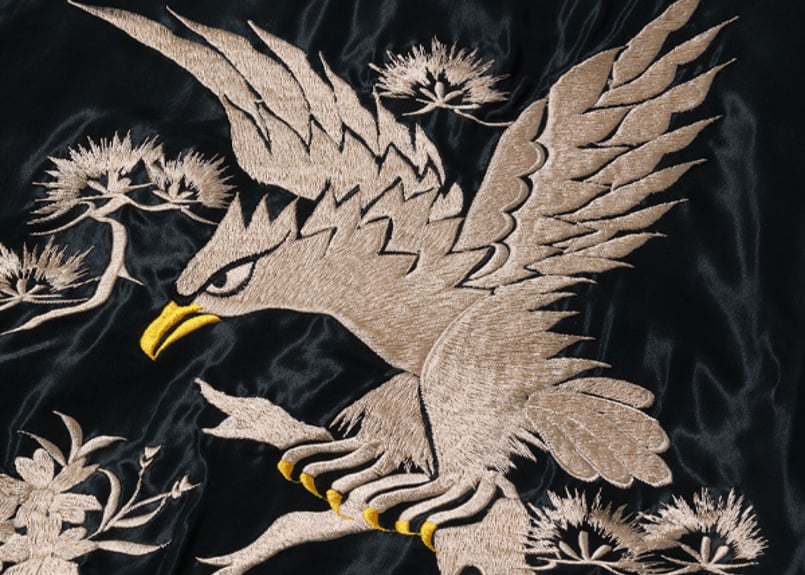 テーラー東洋スカジャン ACETATE SOUVENIR JACKET “WHITE EAG