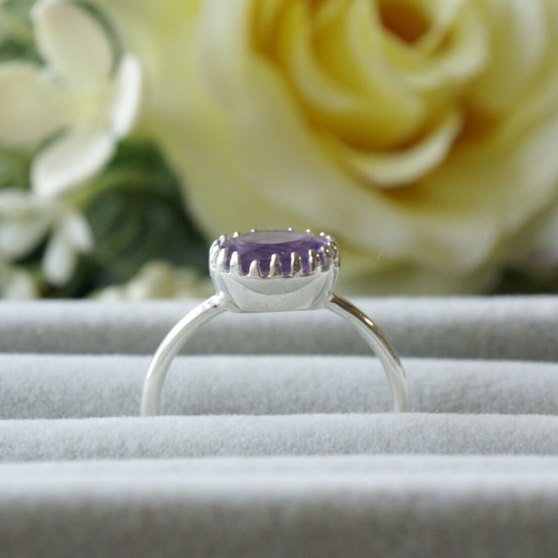 アメジスト オーバルリング シルバー925 11号（sv-489-2） | Ratna ge