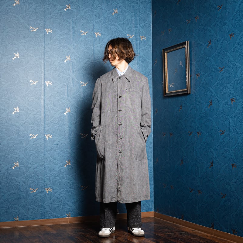 40-50s France Vintage Black Chambray Atelier Co