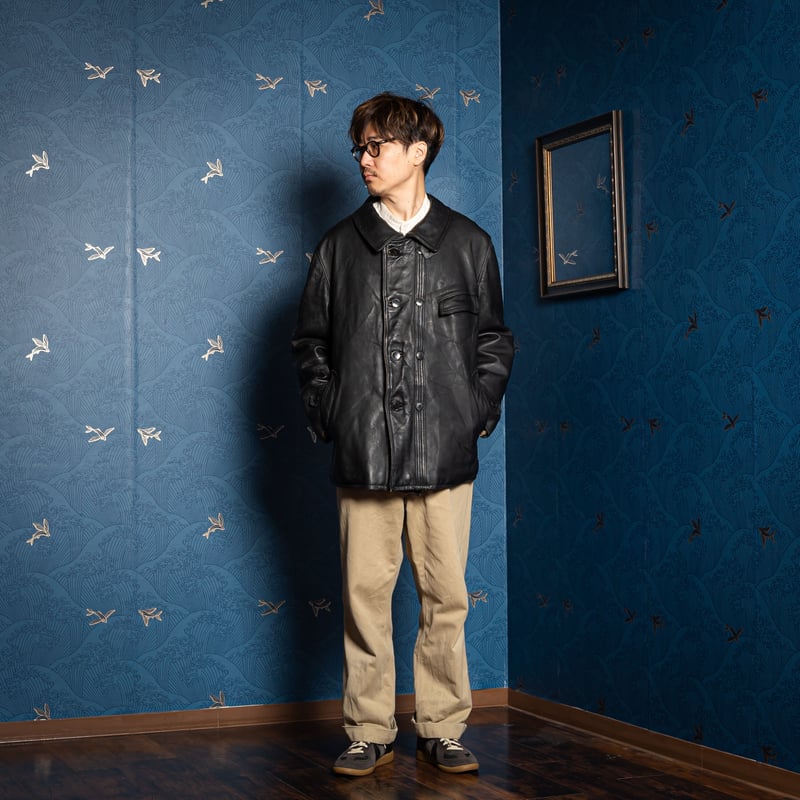 50-60s French Vintage Leather Jacket (Corbusier