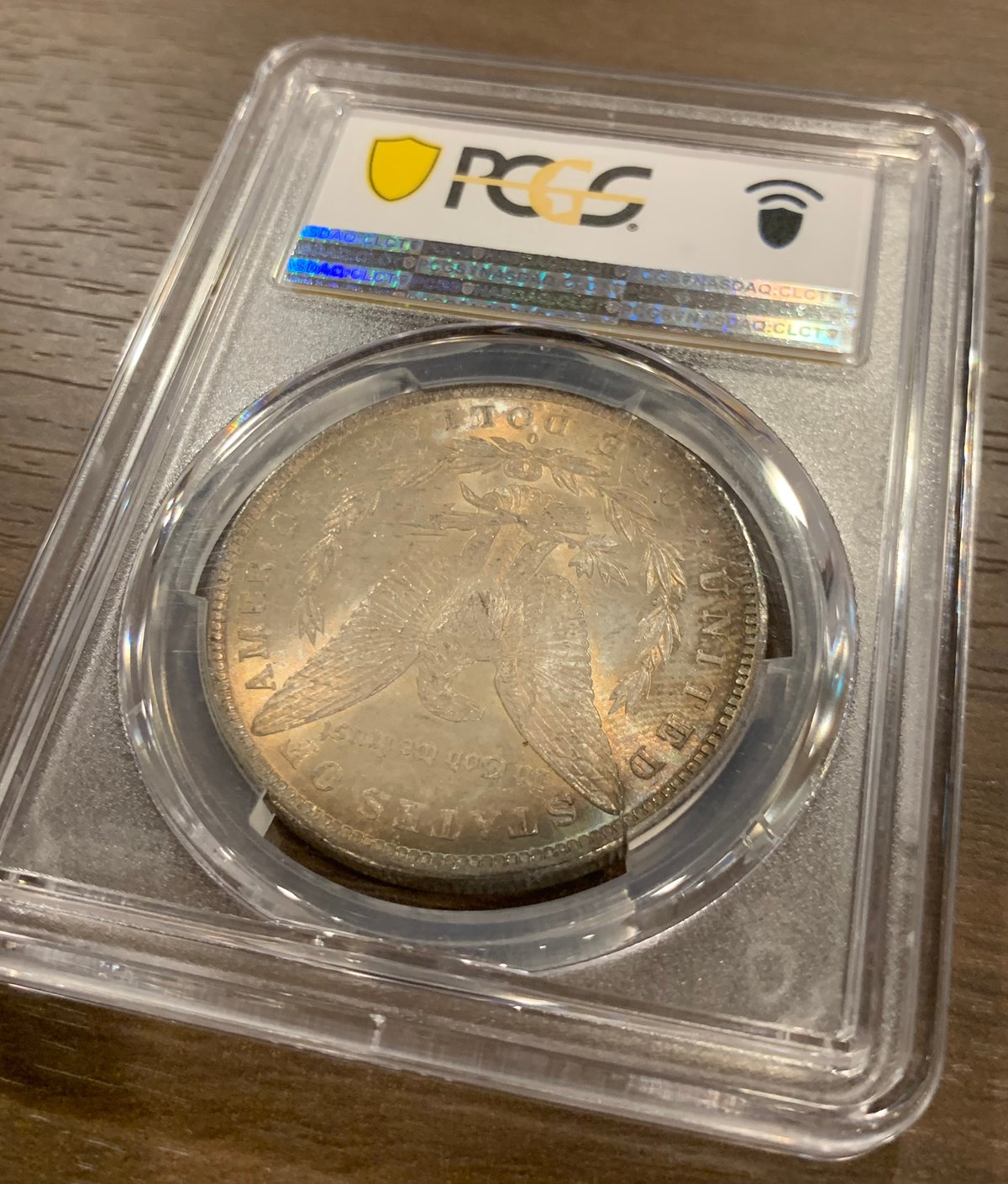 レインボートーン・両面】PCGS鑑定MS65 1884-O モルガンダラー