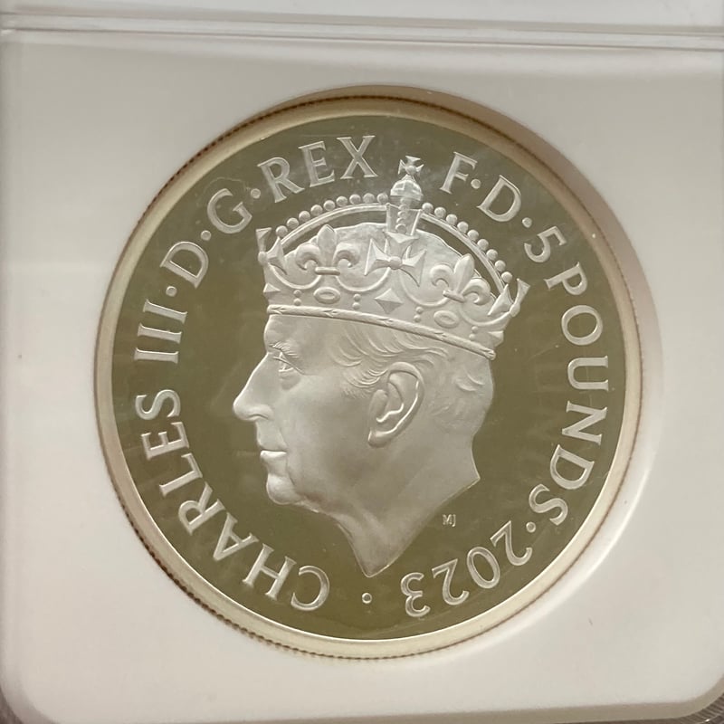 2oz・NGC鑑定PF69+FR 2023年 チャールズ3世 戴冠式記念コイン クラウン
