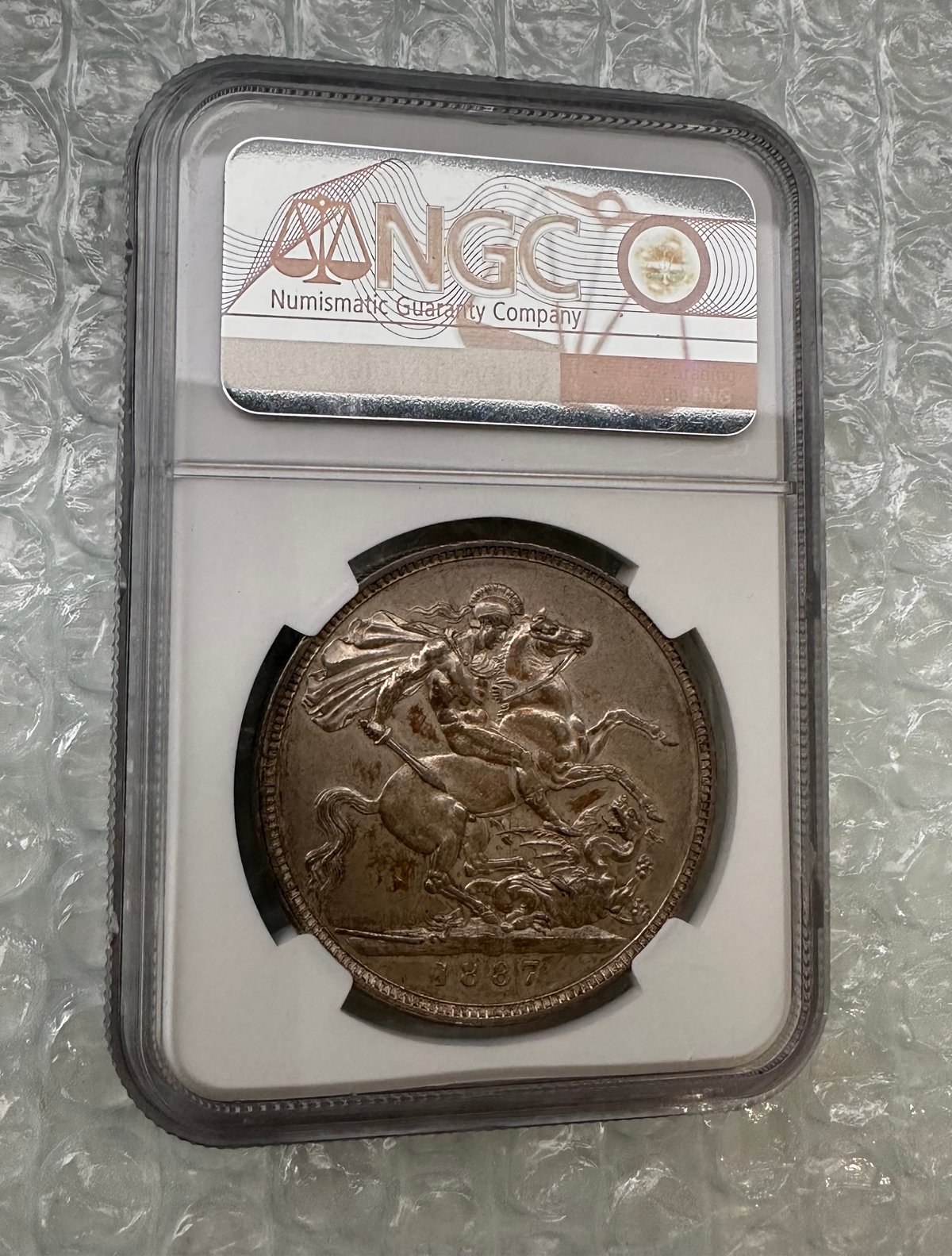 1834年 イギリス ハーフクラウン銀貨 WW Script NGC AU58 1834年