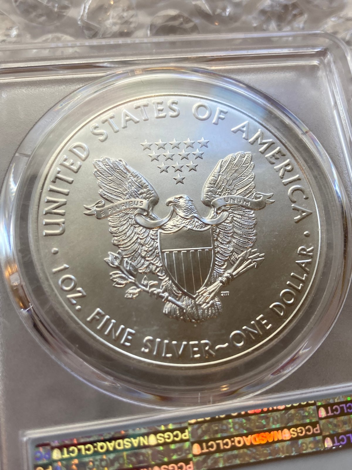 PCGS鑑定MS70+FS】 2021-P 米国 フィラデルフィア造幣局 イーグル銀貨