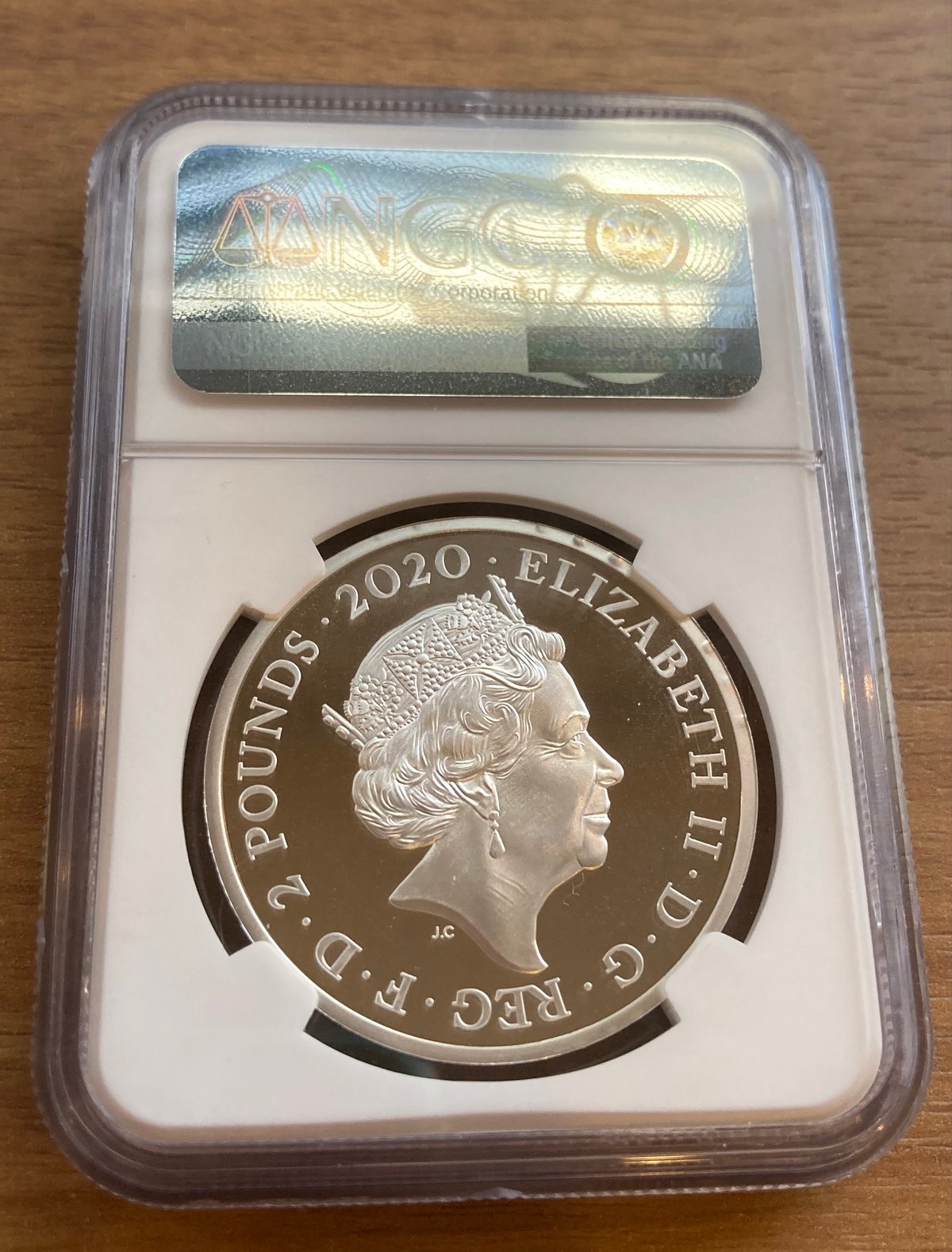 NGC鑑定PF70+FR デビッドボウイ 1オンス 2ポンド カラー銀貨 シルバー