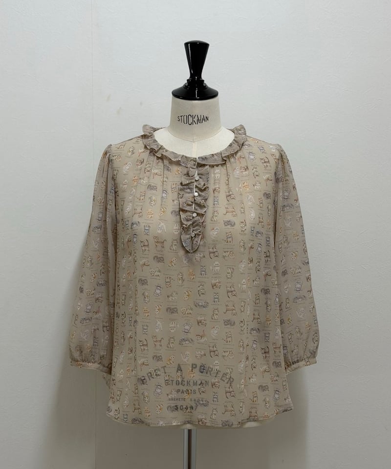 yukiemon】5部袖テキスタイルブラウス（M・3L） | EGAMI OFFICIAL