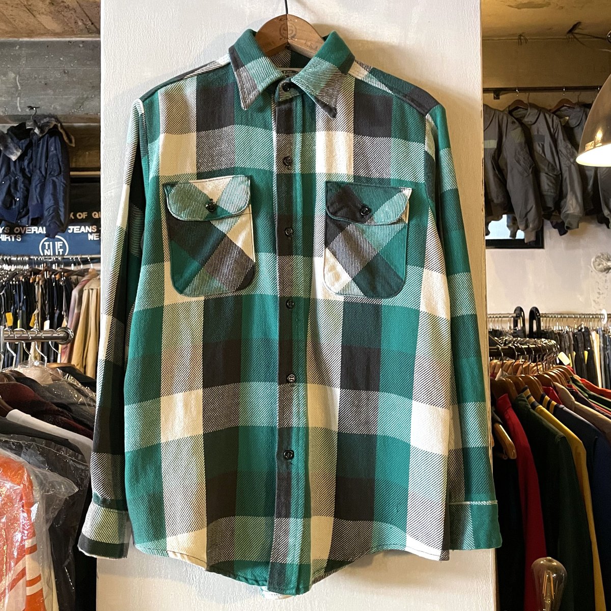 70s Mr.Leggs ネルシャツ USA製 コットンシャツ ワークシャツ チェック