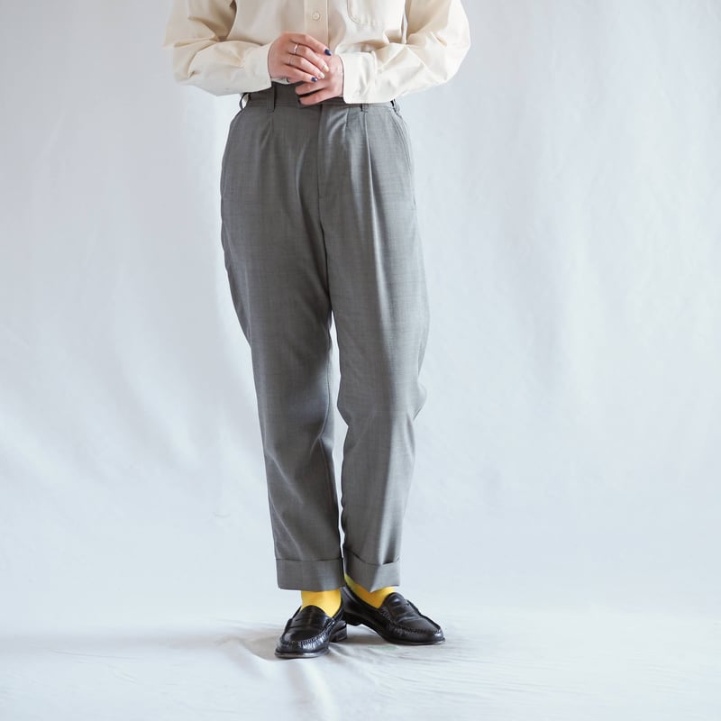 はたやパンツ（組下）【グレー】002PT ［ メリノウール×キッドモヘヤ