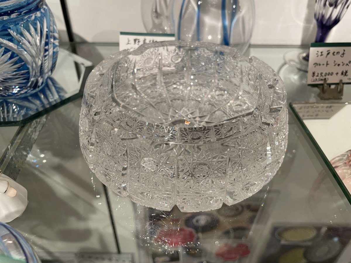 クリスタル灰皿 チェコ スロバキア クリスタル 灰皿 | つちや陶器店