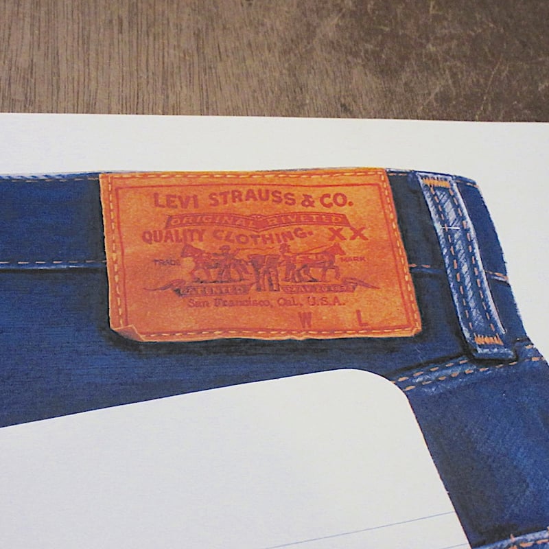 ビンテージ70's○Levi's BIG E 501アドバタイジングポスターB○260225z