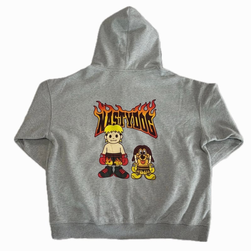 Tenshin×Nasty ZipHoodie(Gray) | NastyDog Online