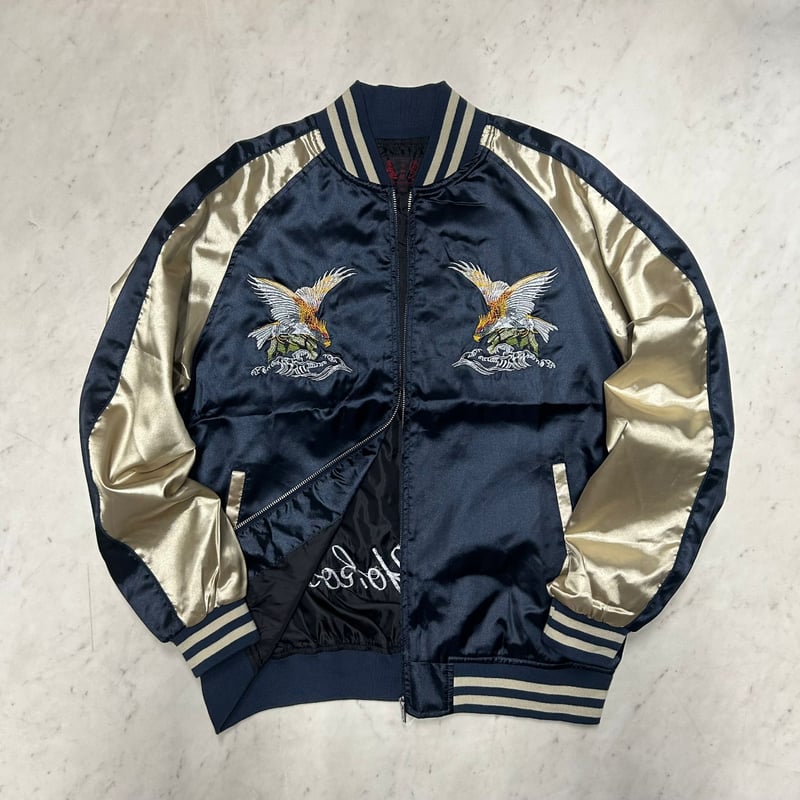 横須賀発祥 スカジャン Yokosuka刺繍入り SUKAJAN 鷹 Eagle 内ポケット