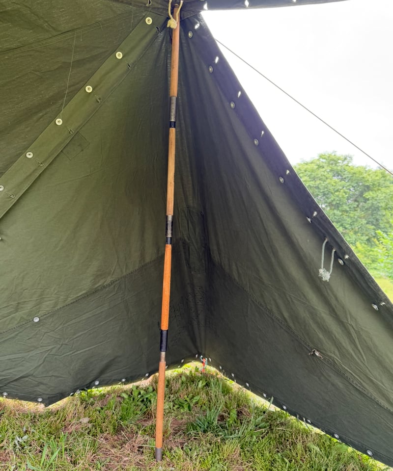 希少軍幕❗️ノルウェー軍用テント ポール、ペグ付き