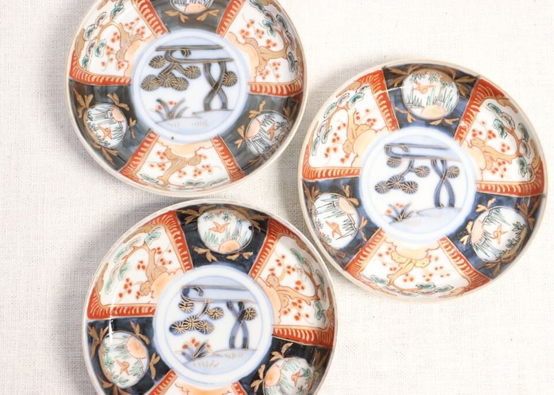 明治前期色絵松竹梅図縁立ち小皿 | 吉祥寺PukuPuku