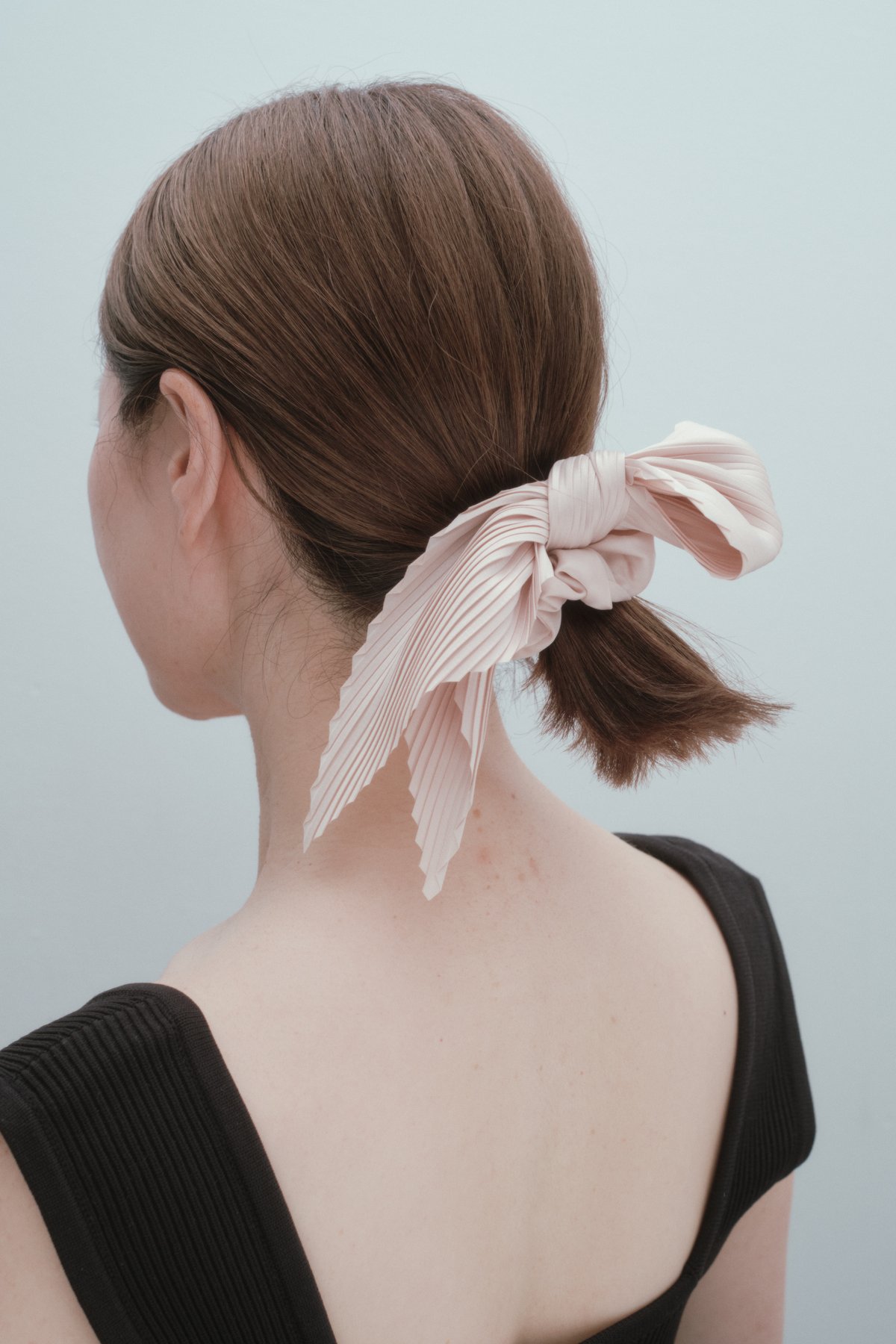 pleats big ribbon chouchou | decollte_accessory