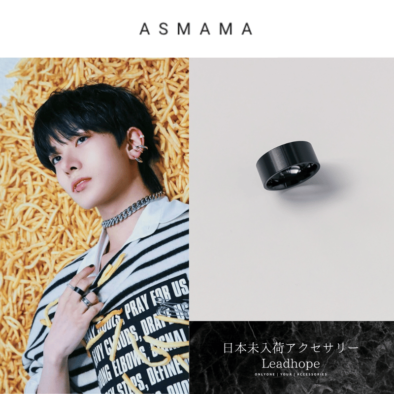 2color 2type ブラックアノダイジングスチールリング ENHYPEN ヒスン