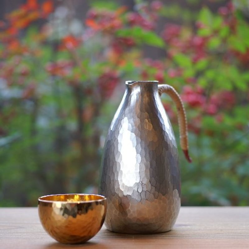 手作り錫器 錫ちろり細口徳利形 小 酒器【プレゼント】【日本酒