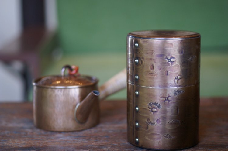 銅製 福字竜紋茶壺 茶桶 茶道具 香道具 装飾品 工芸品 置物