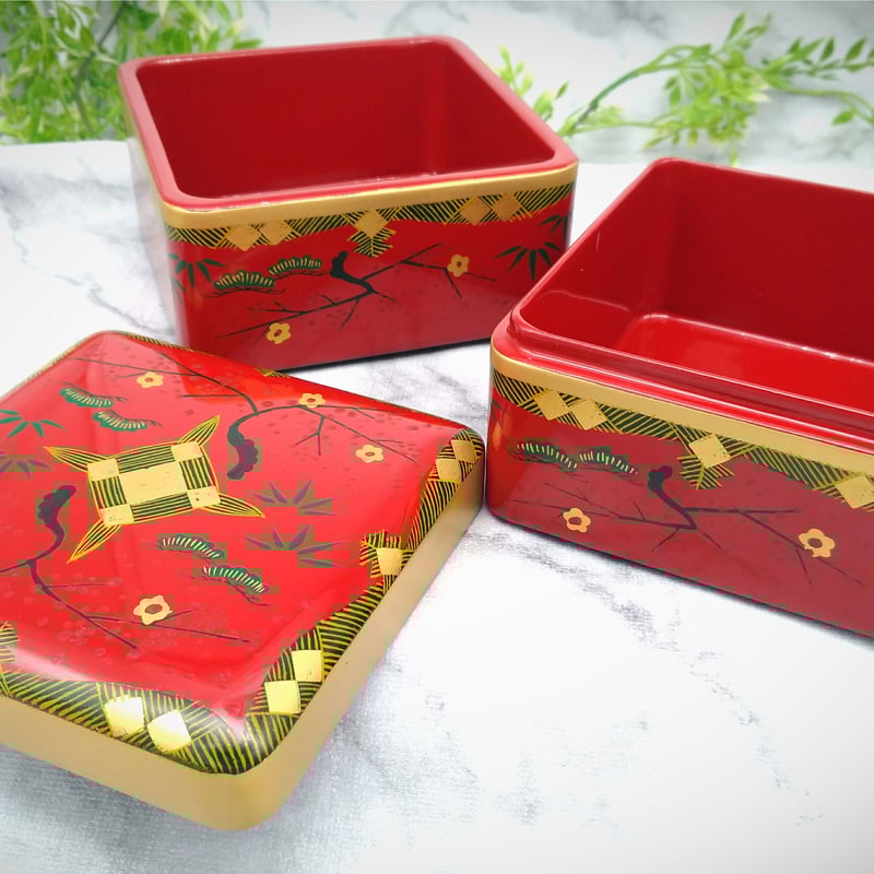 ◇会津塗 漆器 収納2つ引き出し◇166 ◇会津塗 漆器 収納2つ引き出し