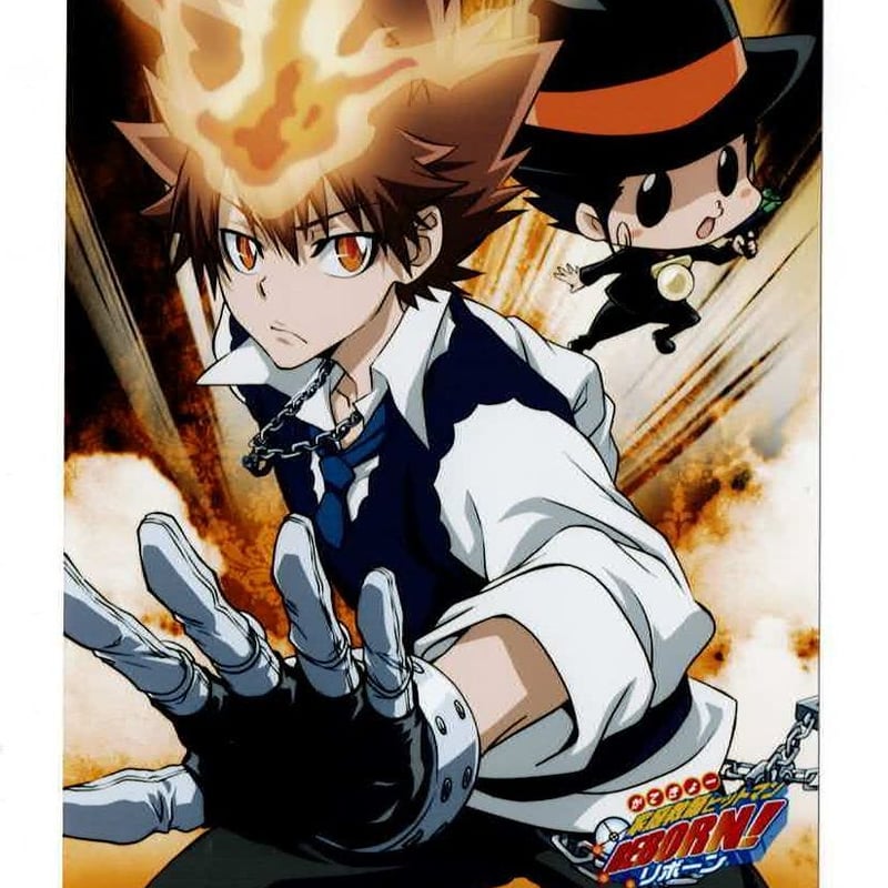 家庭教師ヒットマンREBORN! 生ブロマイド 沢田 綱吉＆リボーン | K