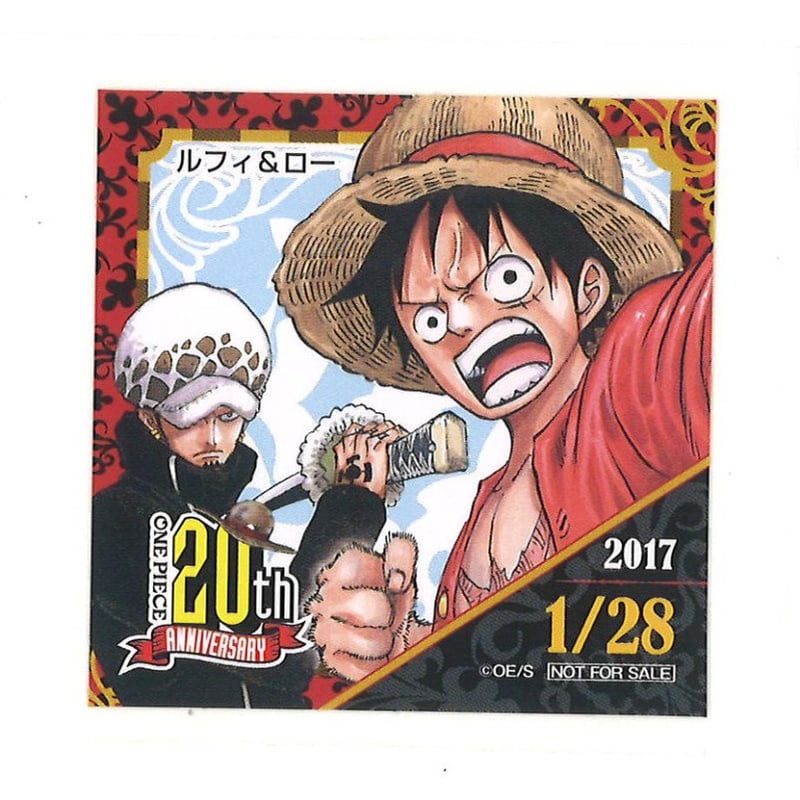 ONE PIECE 麦わらストア 連載20周年記念 2017年 365日ステッカー