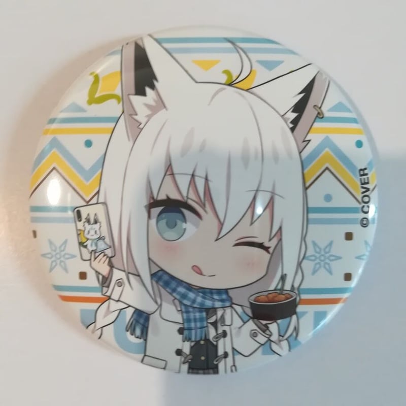 ホロライブ 白上フブキ 缶バッジ デフォルメ 富士急ハイランド コラボ