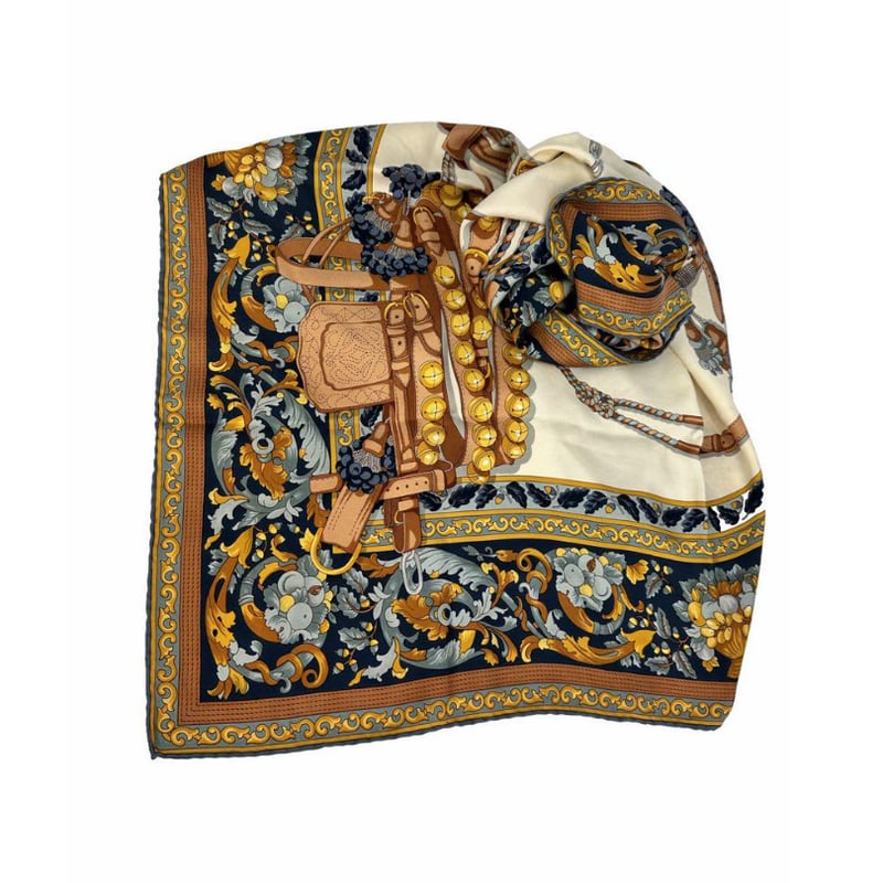 LOEWE アーネス アンダルシス シルクスカーフ 美品 ロエベ アルネス