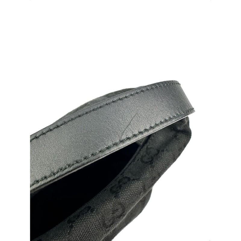 GUCCI グッチ GG ミニハンドバッグ 黒 ブラック キャンバスレザー 化粧