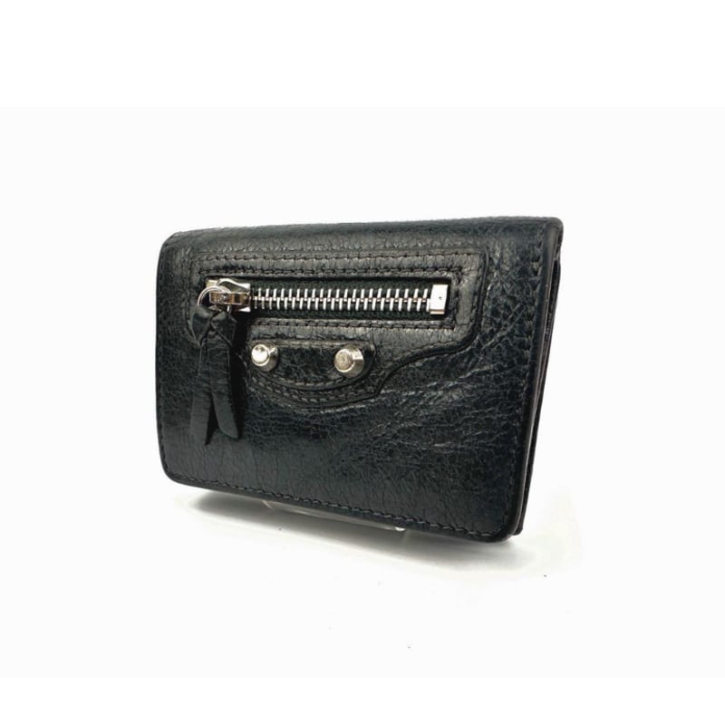 バレンシアガ クラシック コンパクトウォレット 3つ折り財布 レザー