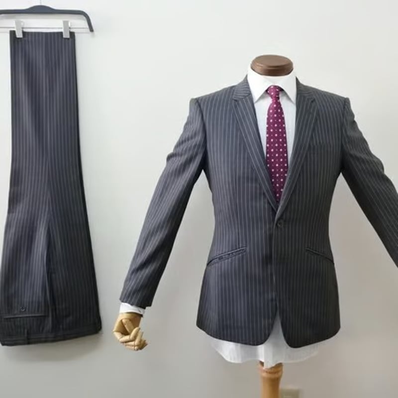 M66｜TAKEO KIKUCHI 2Bグレーストライプスーツ(2) タケオキクチ