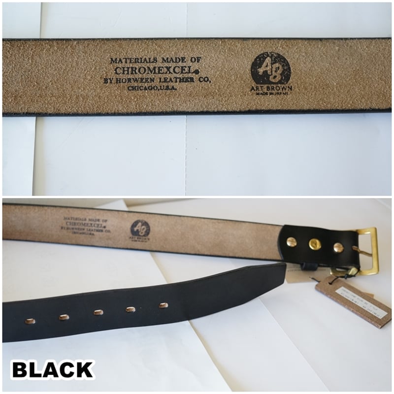 ARTBROWN(アートブラウン)メンズ レザーベルト 40113 本革 クロム