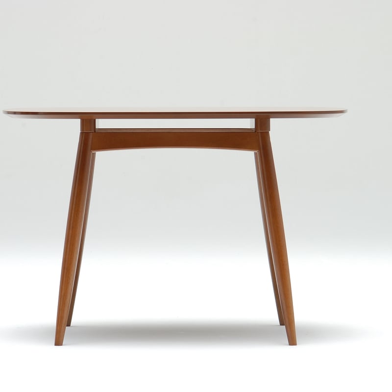 カリモク60 Dテーブル ウォールナット色 (トップ：メラミン化粧板