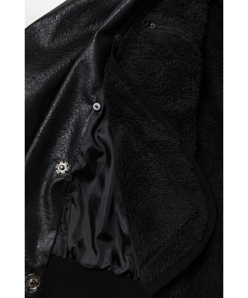 2way leather jacket / black | Tostalgic Clothing