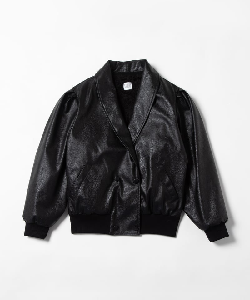 2way leather jacket / black | Tostalgic Clothing