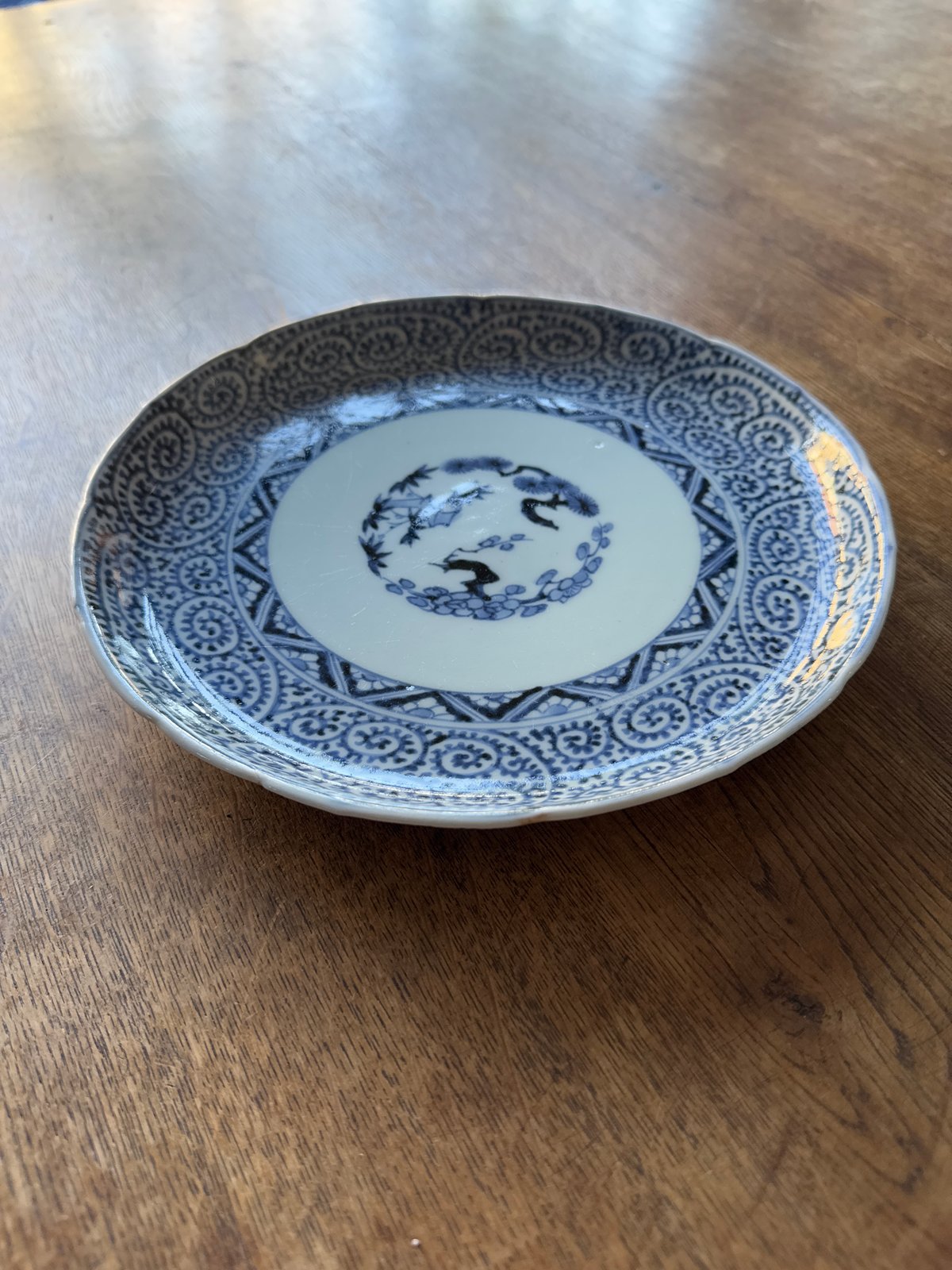 古伊万里 染付蛸唐草文 中皿 22.5㎝ 1枚 | Kaikaroman ONLINE STORE