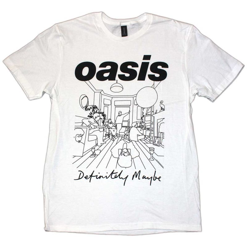 公式新品】 OASIS - DEFINITELY MAYBE LINE DRAWING WH