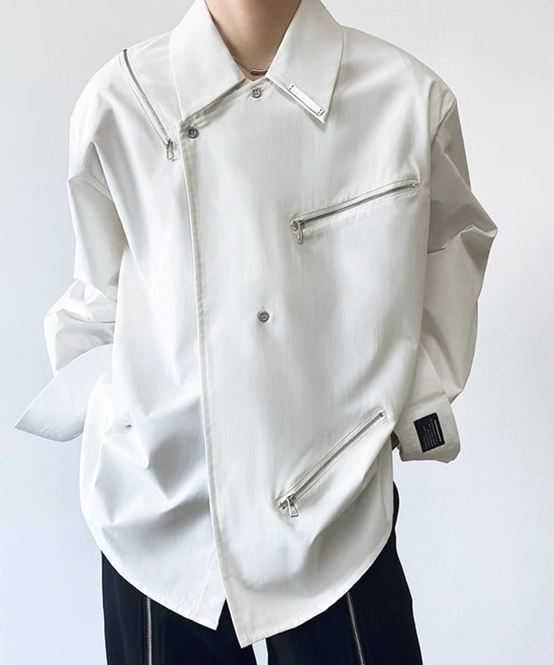 ジップアシンメトリー ジャケット / 2color | ness.