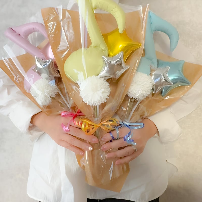 ◇大阪エリア限定ショップより直接配達◇音符バルーンブーケ＊ブルー